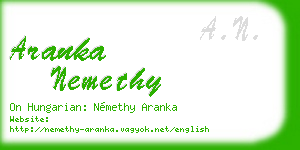 aranka nemethy business card