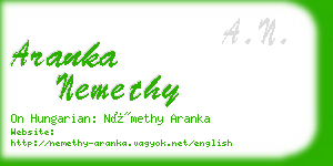 aranka nemethy business card